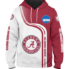 Alabama Crimson Tide Half Color 3D Printed Pullover Hoodie