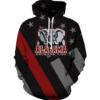 Albama Crimson Tide Logo With Stars 3D Pullover Hoodie