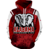 Albama Crimson Tide Simple Logo 3D Printed Pullover Hoodie