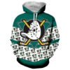 Anaheim Ducks Green 3D Pullover Hoodie