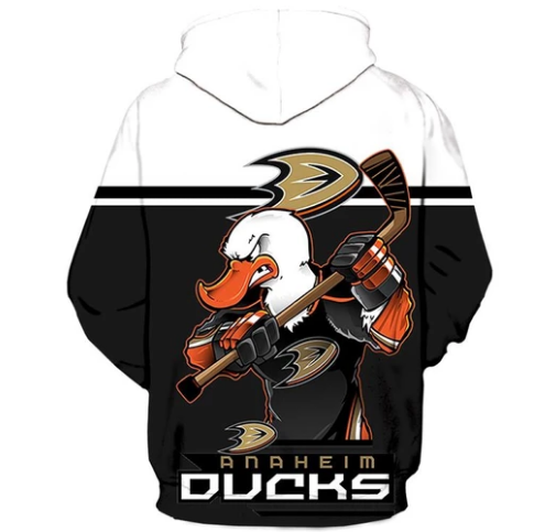Anaheim Ducks Logo 3D Printed Pullover Hoodie - Image 2