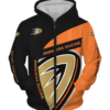 Anaheim Ducks Symbol 3D Printed Zipper Hoodie Jacket
