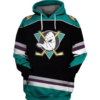 Anaheim Ducks Symbol Green 3D Pullover Hoodie