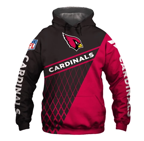 Arizona Cardinals Top Logo 3D Pullover Hoodie