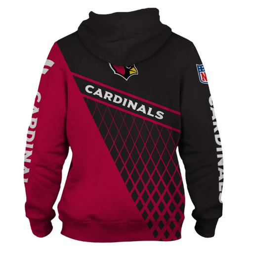 Arizona Cardinals Top Logo 3D Pullover Hoodie - Image 2