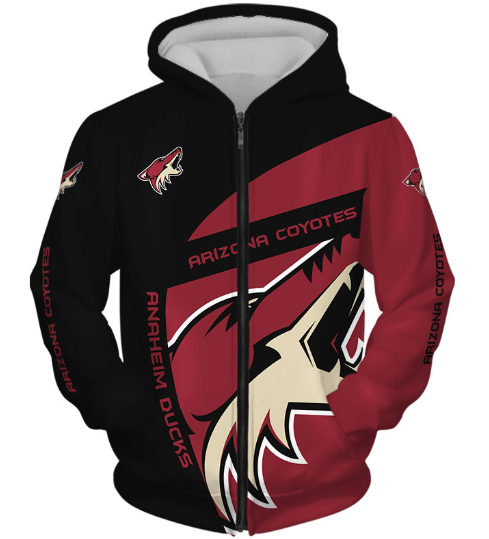 Arizona Coyotes Symbol 3D Printed Zipper Hoodie Jacket