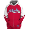 Atlanta Braves Logo 3D Printed Zipper Hoodie Jacket