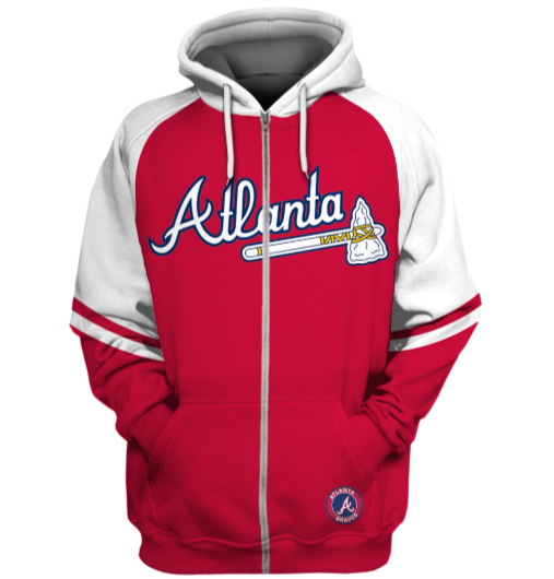 Atlanta Braves Logo 3D Printed Zipper Hoodie Jacket