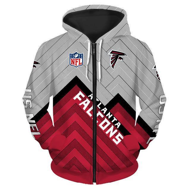 Atlanta Falcons 3D Zipper Hoodie Jacket