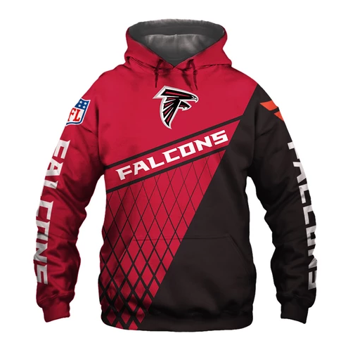 Atlanta Falcons Top Logo 3D Pullover Hoodie