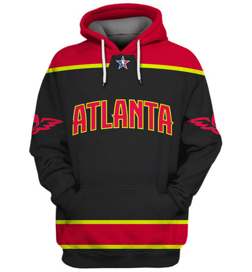 Atlanta Hawks Logo 3D Printed Pullover Hoodie