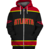 Atlanta Hawks Logo 3D Printed Zipper Hoodie Jacket