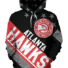 Atlanta Hawks Stripe With Stars 3D Printed Pullover Hoodie