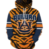 Auburn Tigers Logo 3D Printed Pullover Hoodie