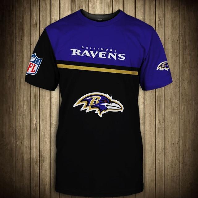 Baltimore Ravens Difference Colors In Two Hands 3D T-Shirt
