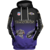 Baltimore Ravens Name In Sleeve 3D Pullover Hoodie