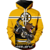 Boston Bruins Logo 3D Printed Pullover Hoodie