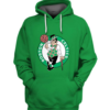 Boston Celtics Green Simple 3D Printed Pullover Hoodie