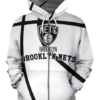 Brooklyn Nets Simple 3D Printed Zipper Hoodie Jacket