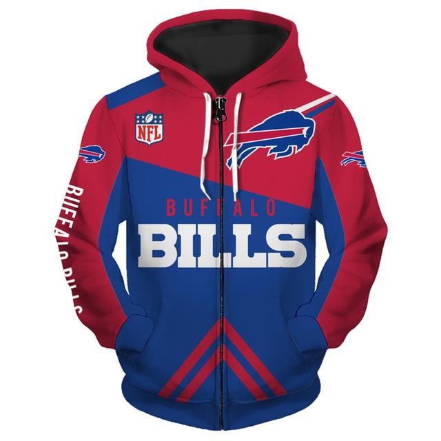 Buffalo Bills 3D Zipper Hoodie Jacket