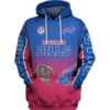 Buffalo Bills Name In Sleeve 3D Pullover Hoodie