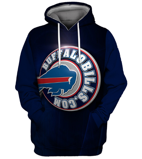Buffalo Bills Simple 3D Printed Pullover Hoodie
