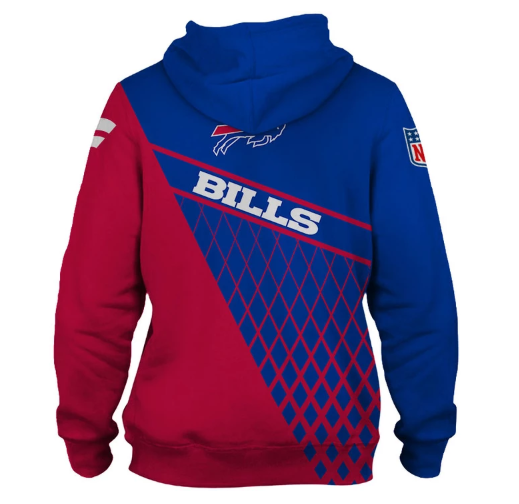 Buffalo Bills Top Logo 3D Zipper Hoodie Jacket - Image 2