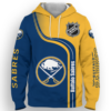 Buffalo Sabres Half Color 3D Printed Pullover Hoodie