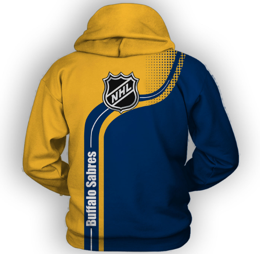 Buffalo Sabres Half Color 3D Printed Zipper Hoodie Jacket - Image 2