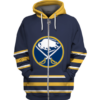 Buffalo Sabres Symbol 3D Zipper Hoodie Jacket