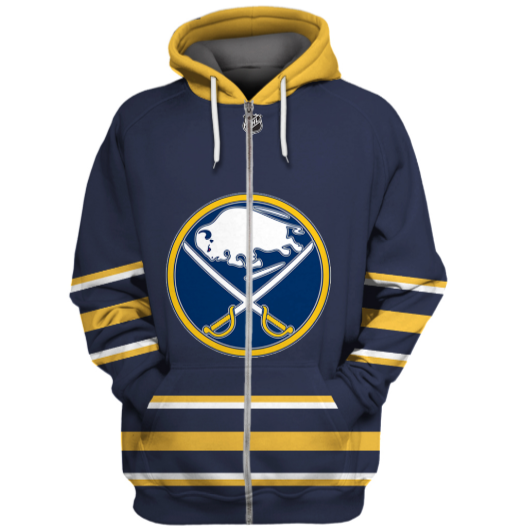 Buffalo Sabres Symbol 3D Zipper Hoodie Jacket