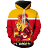 Calgary Flames Logo 3D Printed Pullover Hoodie