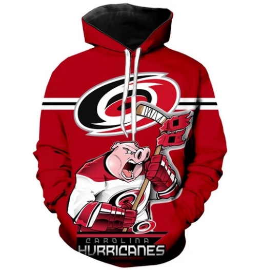 Carolina Hurricanes Logo 3D Printed Pullover Hoodie