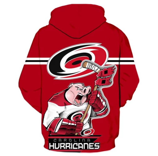 Carolina Hurricanes Logo 3D Printed Pullover Hoodie - Image 2