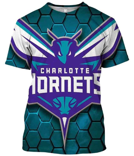 Charlotte Hornets Logo 3D Printed T-Shirt