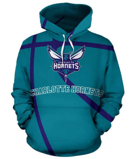 Charlotte Hornets Simple 3D Printed Pullover Hoodie