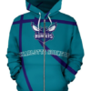 Charlotte Hornets Simple 3D Printed Zipper Hoodie Jacket