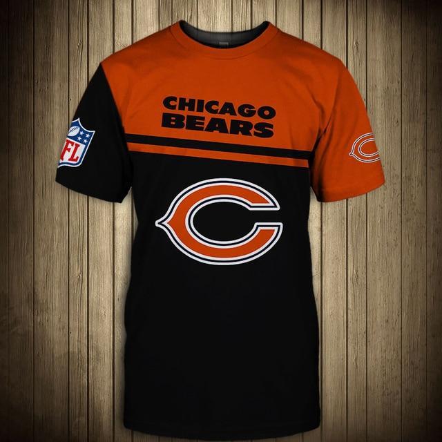 Chicago Bears Difference Colors In Two Hands 3D T-Shirt