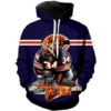 Chicago Bears Symbol Stylized 3D Printed Pullover Hoodie