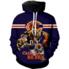 Chicago Bears Symbol Stylized 3D Pullover Hoodie