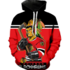 Chicago Blackhawks Logo 3D Printed Pullover Hoodie