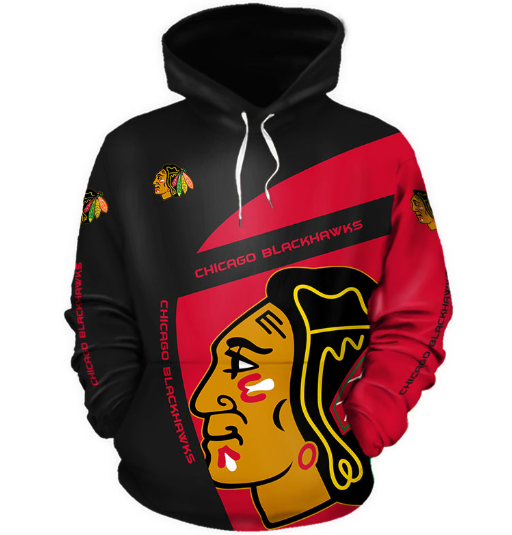Chicago Blackhawks Symbol 3D Printed Pullover Hoodie