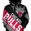 Chicago Bulls Stripe With Stars 3D Printed Zipper Hoodie Jacket