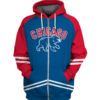 Chicago Cubs Logo 3D Printed Zipper Hoodie Jacket