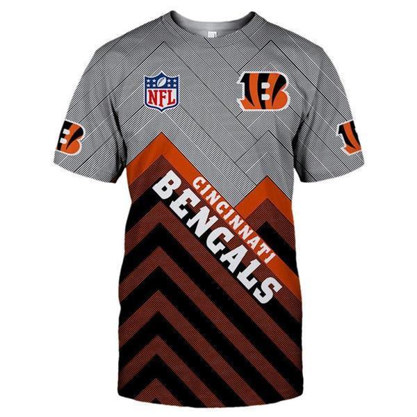 Cincinnati Bengals Logo In Chest 3D Printed T-Shirt