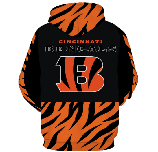 Cincinnati Bengals Logo With Short Name 3D Printed Pullover Hoodie - Image 2