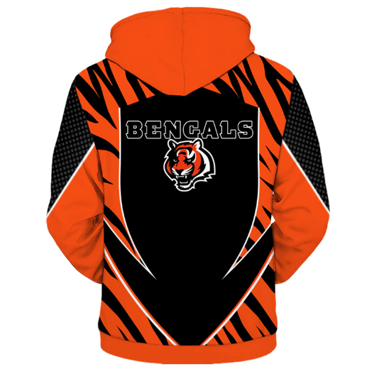 Cincinnati Bengals Middle Logo 3D Printed Zipper Hoodie Jacket - Image 2