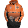 Cincinnati Bengals Name In Sleeve 3D Pullover Hoodie
