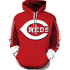 Cincinnati Reds Logo 3D Printed Pullover Hoodie