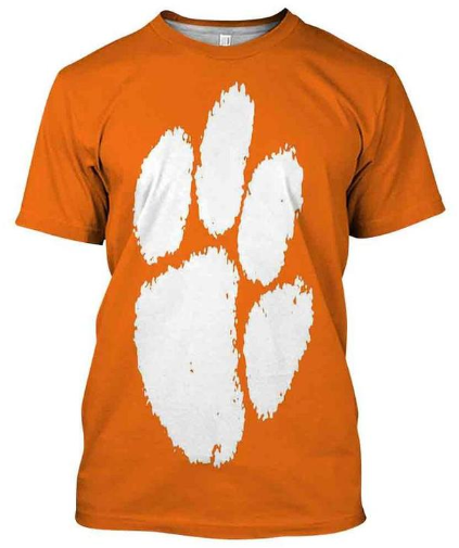 Clemson Tigers Logo 3D Printed T-Shirt